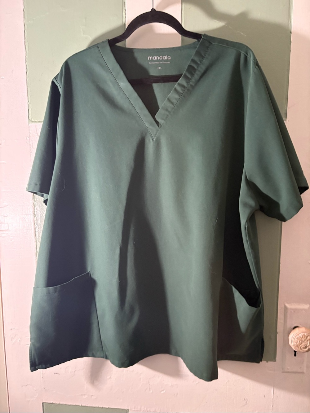 Mandala Forest Green Medical Scrub Set